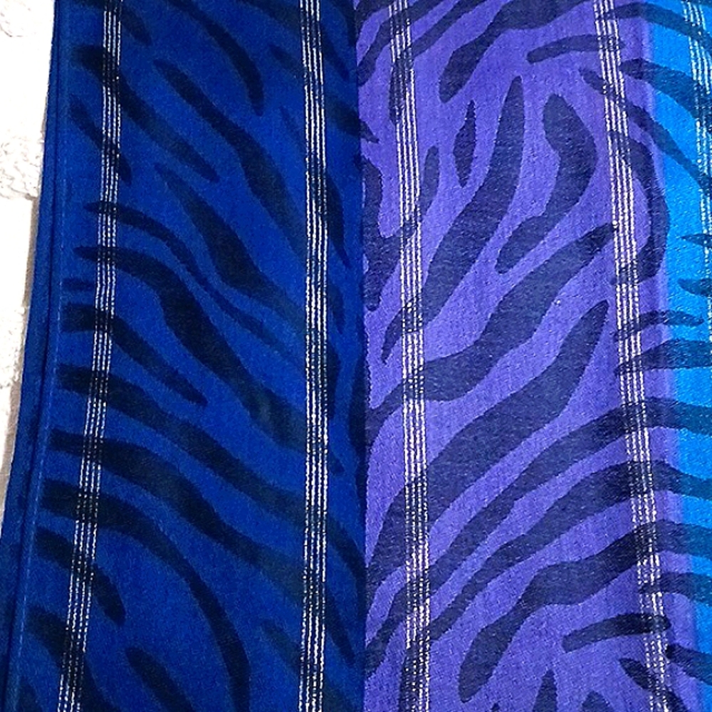 Pashmire Multi Color Zebra Print Scarf/Wrap/Sarong - image 7